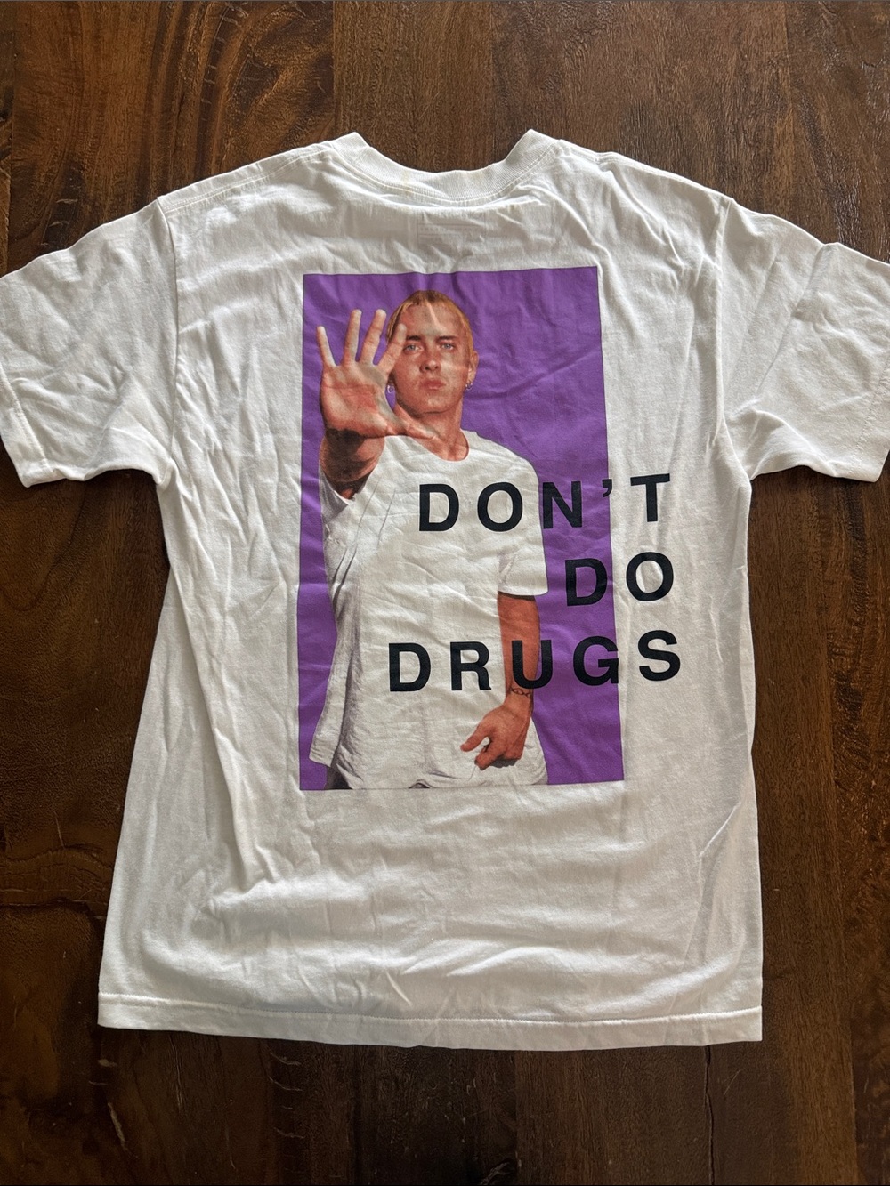 White Graphic 'Don't Do Drugs' Short Sleeve Tee